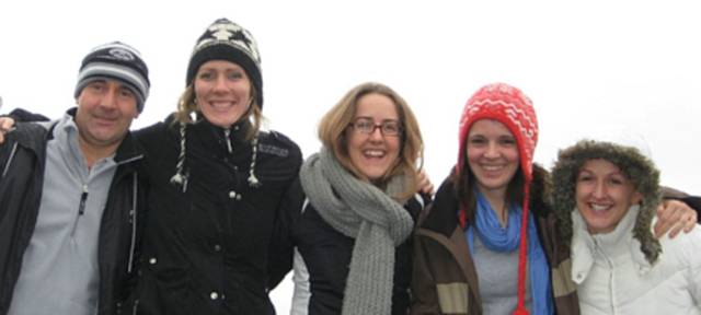 The Kilimanjaro team! (from left to right): Rachel's husband Steve, Rachel, Naomi, Sarah & Clare