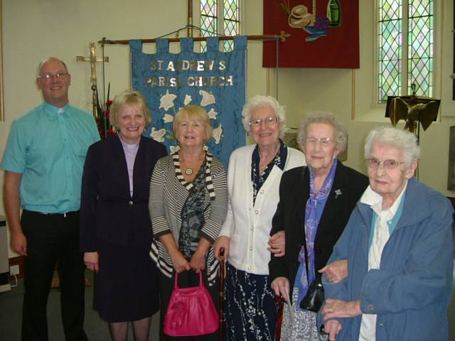 Revd Andy Lindop with members of the branch
