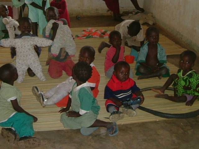 children at a nursery in Maseno West run by Mothers' Union members